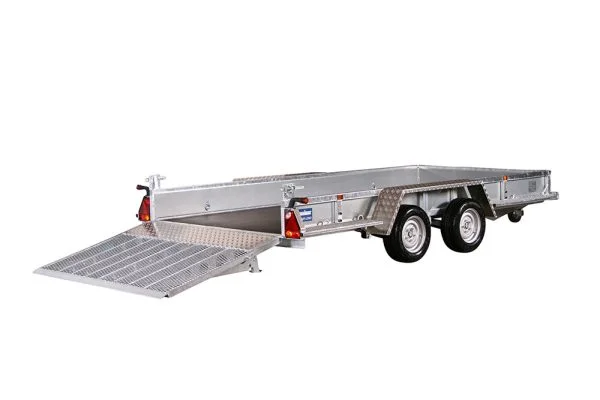 Variant 3518 M4 Machine Transporter Trailer with full width galvanised loading ramp 4m long load area