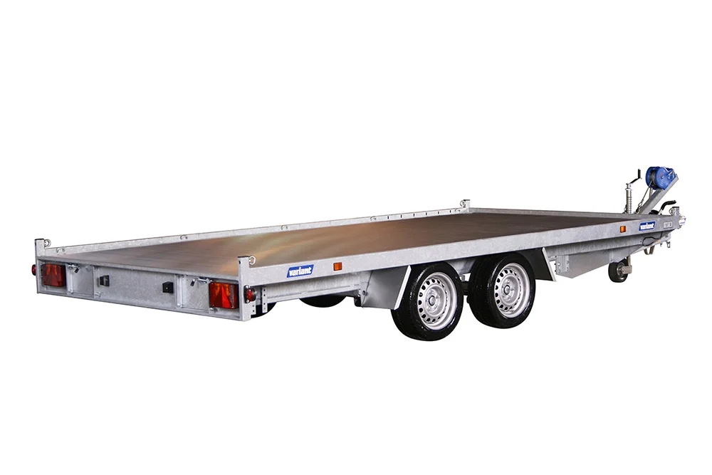 Variant 3521 L4 Flatbed Car Trailer with hand winch and ramps
