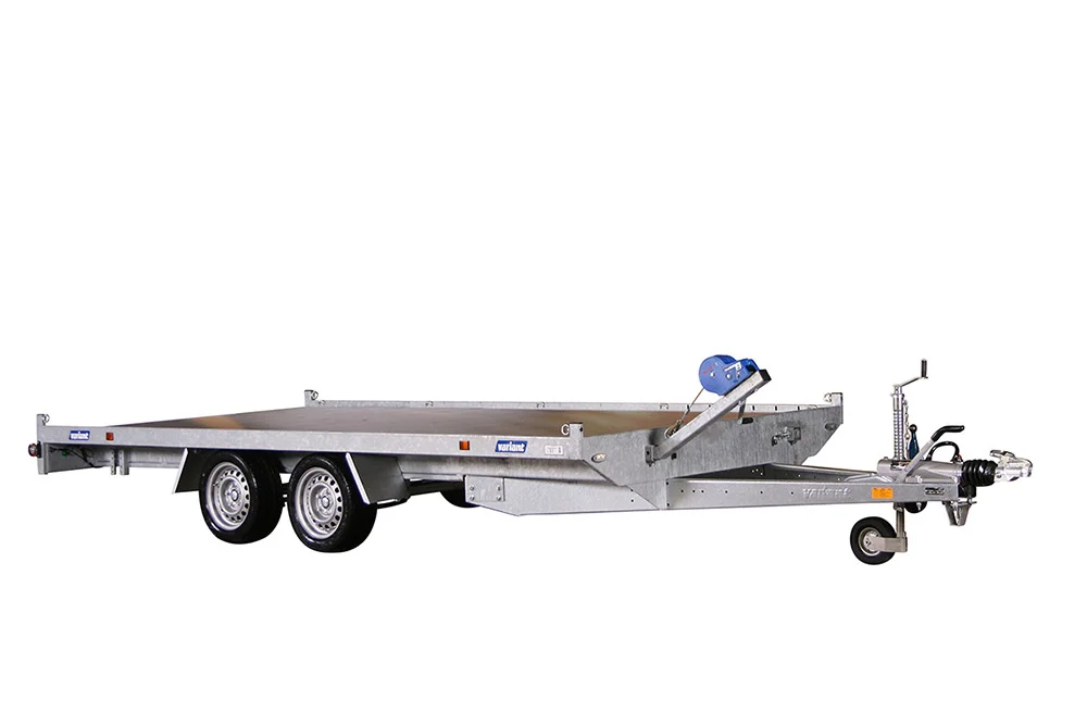 Variant 3521 L4 Flatbed Car Trailer with hand winch and ramps