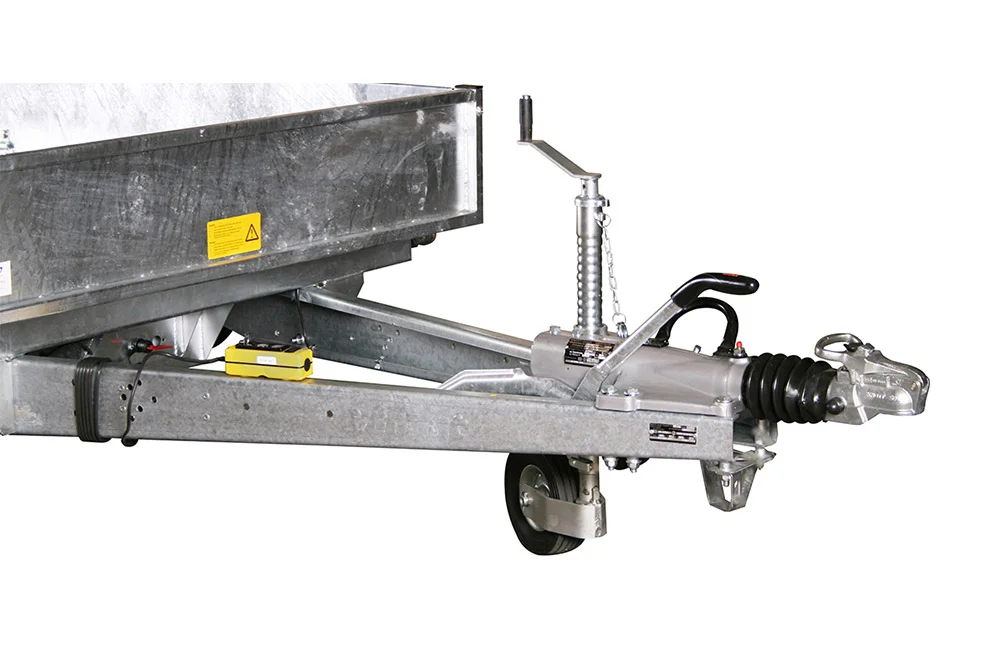Variant Machine Tipper Trailer with Heavy Duty Knott Coupling and Overrun Mechanical Braking up to 3500kg ATM