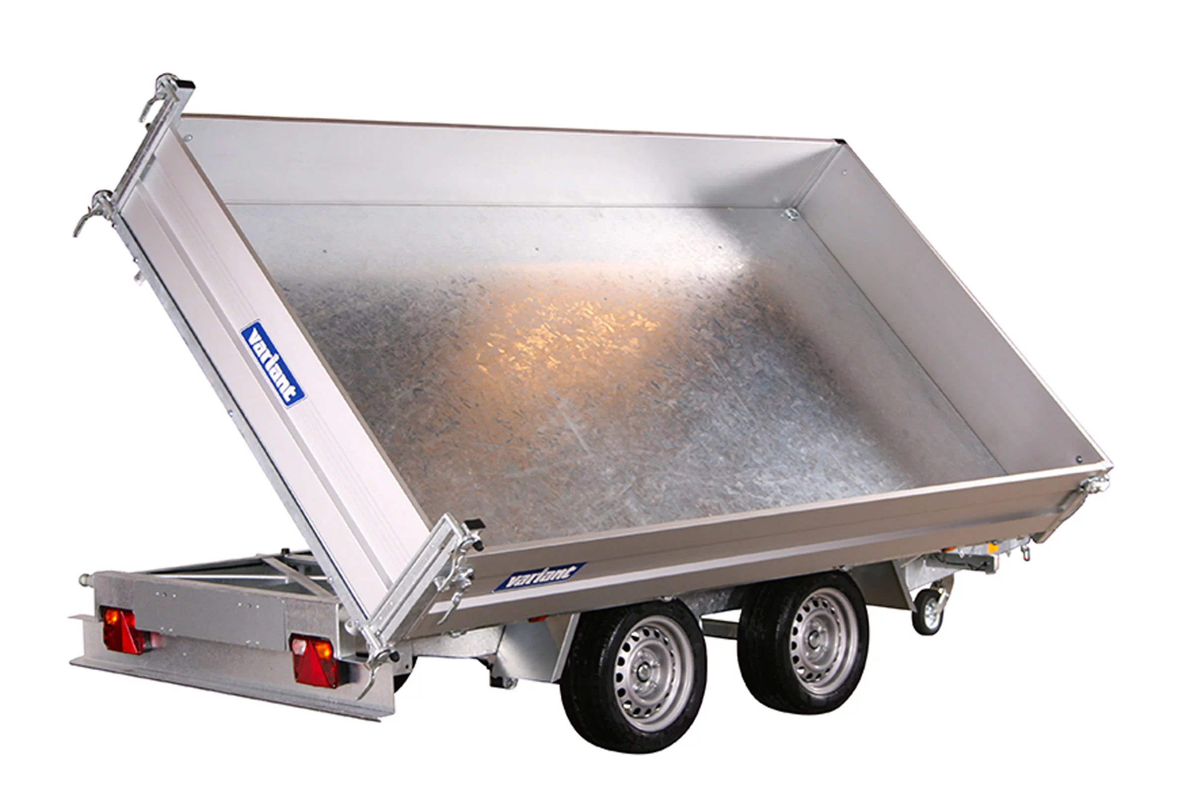 Variant 3-Way Tipper Trailer with aluminium sides