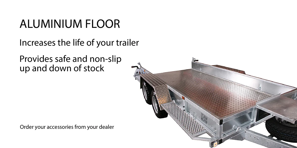 Optional Aluminium Floor for Variant Plant and Machinery Trailer
