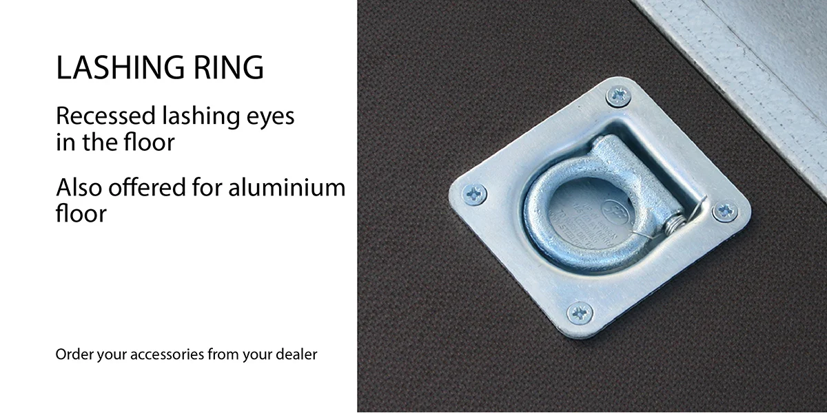 Recessed tie-down point in the floor