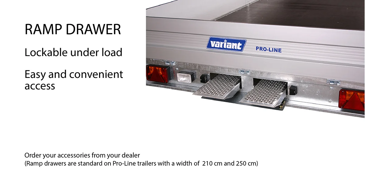 Ramp Drawer for Variant Pro-Line and X-Line Flatbed Trailers
