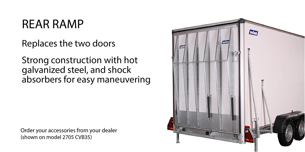 Rear ramp for Variant Enclosed Cargo Trailers