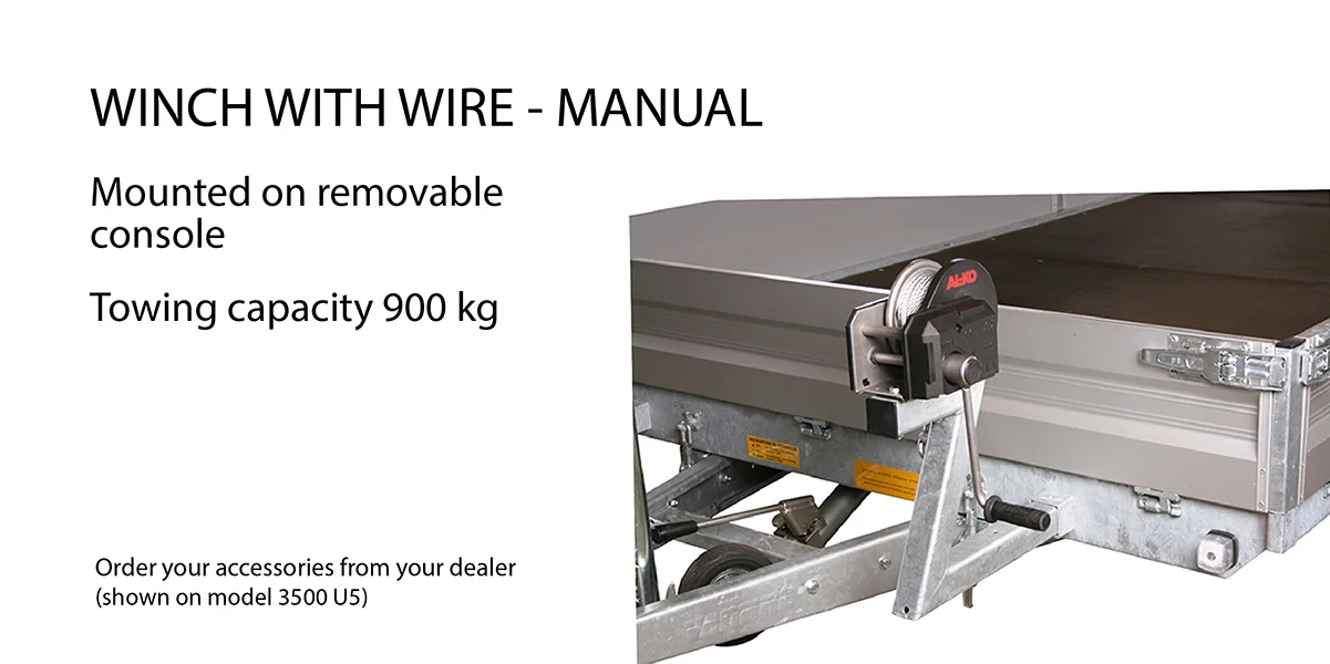 Wire Hand Winch for Variant Universal Trailers