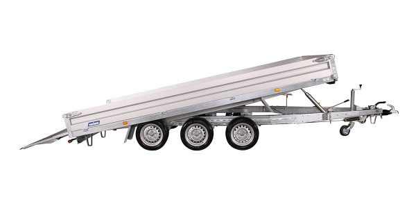 Variant 3543 UX Tri-Axle Universal Tilting Flatbed Trailer with 4.2m x 2.1m load area and 3500kg ATM