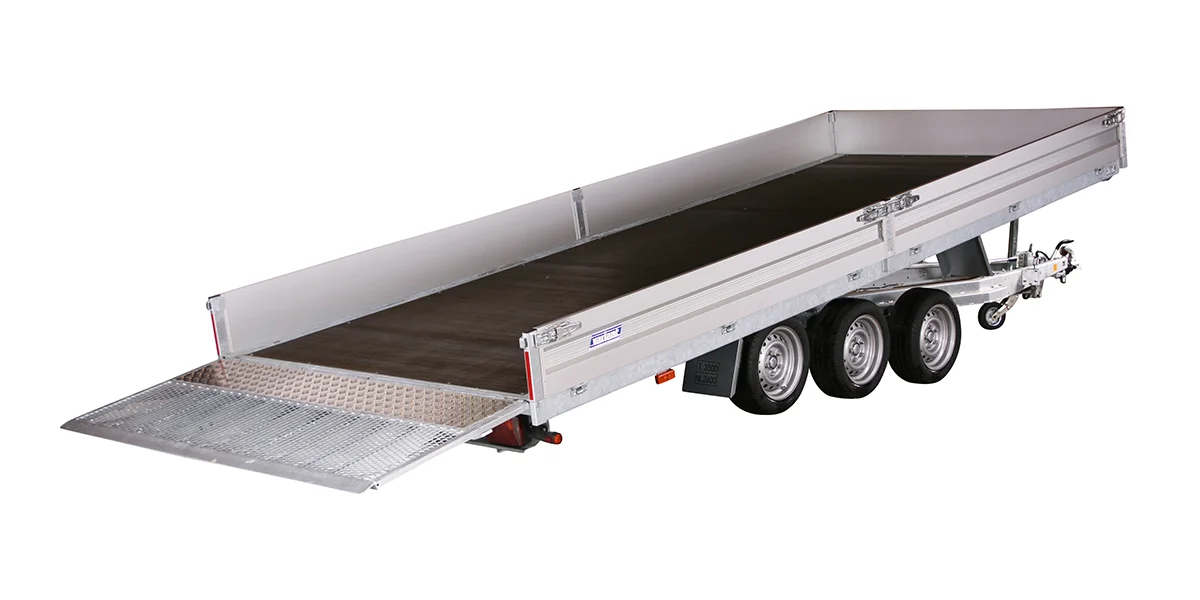 5.2m Tri-Axle tilting flatbed trailer - Variant 3553 UX
