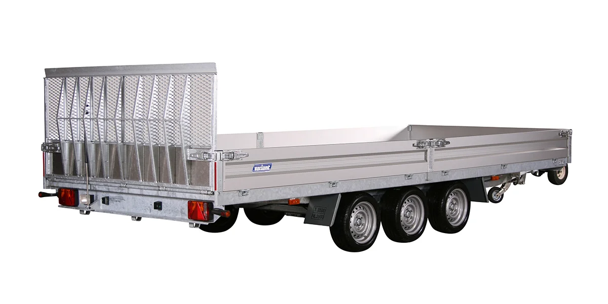 5.2m Tri-Axle tilting flatbed trailer - Variant 3553 UX
