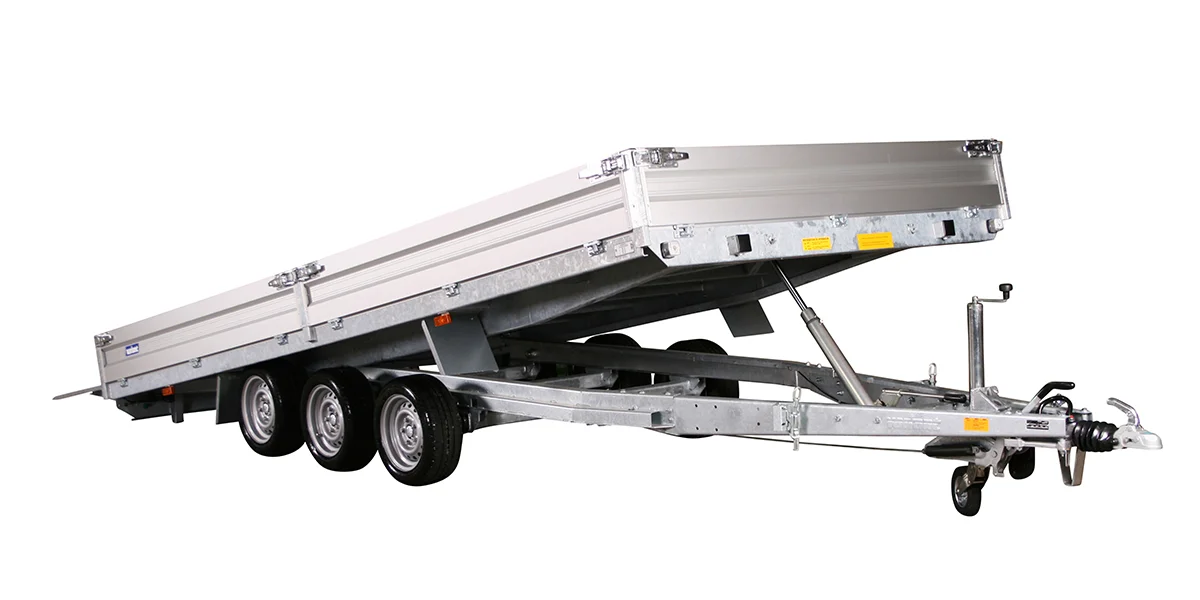 5.2m Tri-Axle tilting flatbed trailer - Variant 3553 UX