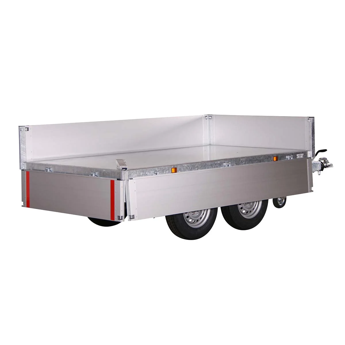Variant 2715 T2 hydraulic tipper trailer with removable aluminium drop sides