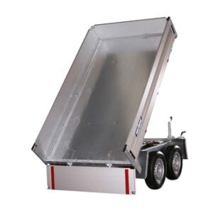 Variant 2715 T2 hydraulic tipper trailer with removable aluminium drop sides and steel floor