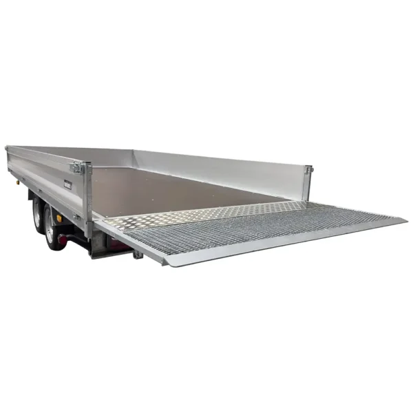 Variant 3542 UX Universal Tilting Flatbed Trailer with rear ramp lowered