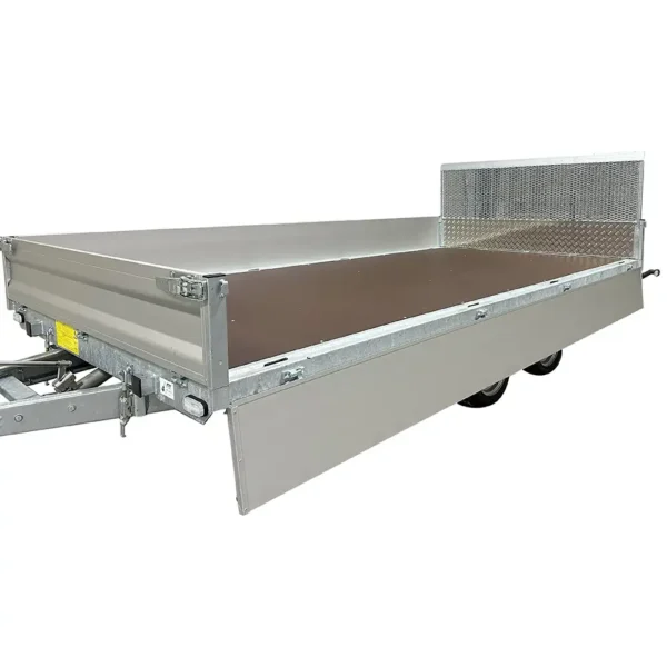 Variant 3542 UX Universal Tilting Flatbed Trailer with 35cm aluminium drop side lowered