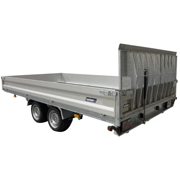 Variant 3542 UX Universal Tilting Flatbed Trailer rear side view